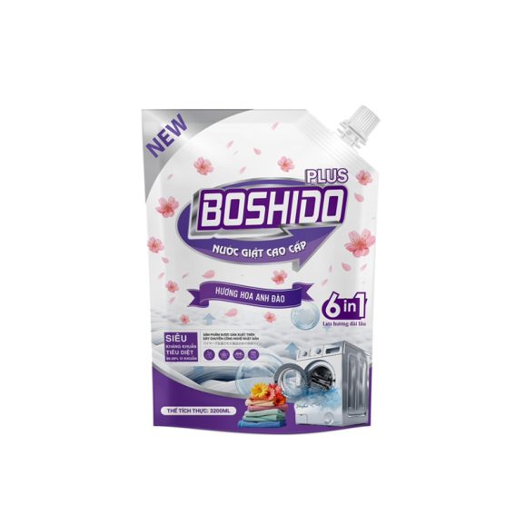 nước giặt boshido plush hương hoa anh đào 3.2 lít